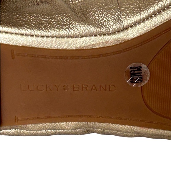 Lucky Brand Emmie Women’s Gold Ballet Flats Size-8.5/39 EUC - Picture 7 of 7